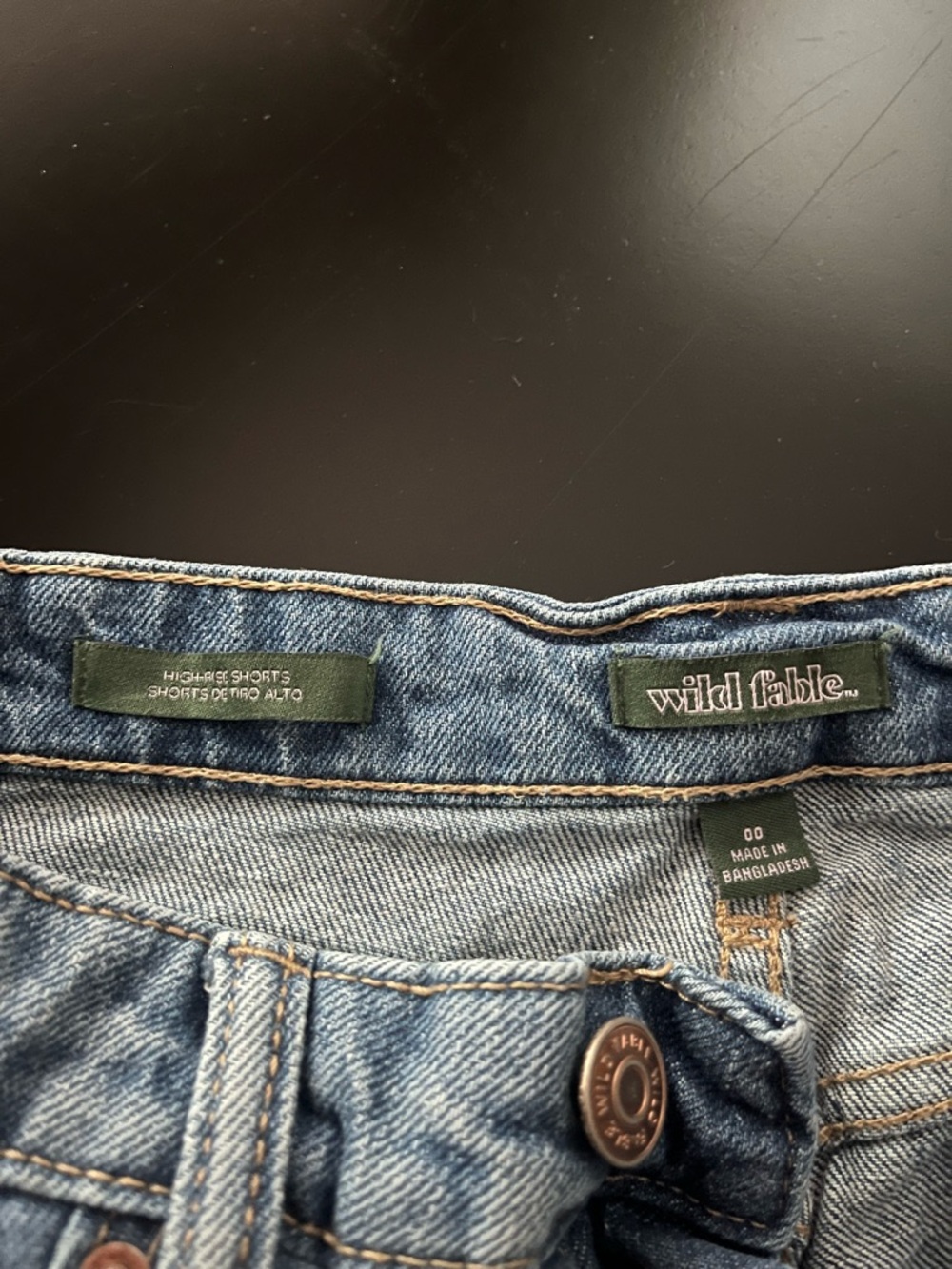wild fable Distressed High-Rise Denim Shorts - Blue - Picture 3 of 6